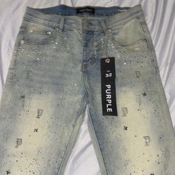Purple Jeans Brand New Sz 32