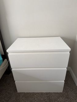 3 Drawer Dresser- White
