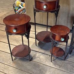 Set 3 Each End Table Or Plant Table Antique Vintage 