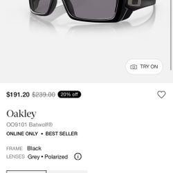 Oakley OO9101 BATWOLF 🦇 🐺  Shades BRAND NEW