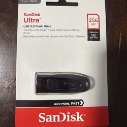 SanDisk - Ultra 256GB USB 3.0 Flash Drive - Black