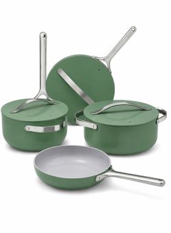 Sage Caraway Non-stick Ceramic Cookware Set (12 Piece)