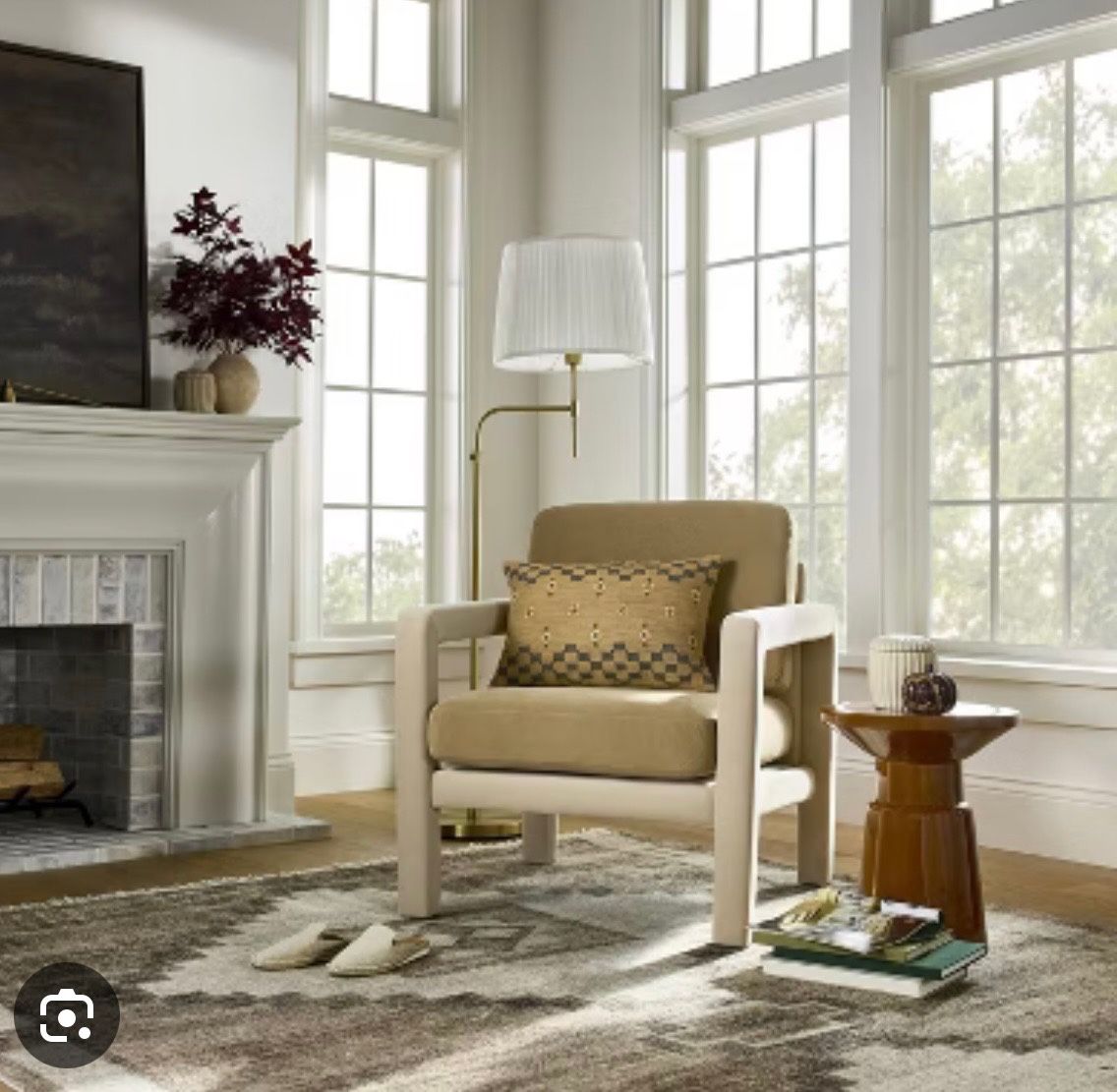 Accent Chair, Beige, Two Available