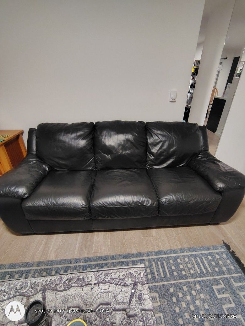 Black Leather Couch