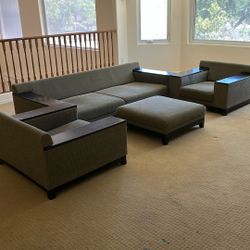 Couch With Ottoman - Low Seater
