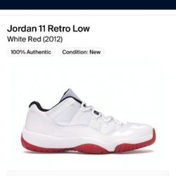 Jordan 11 Retro Low white red (2012) LIGHTLY USED Size 11