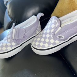 Purple Checkered Toddler Vans