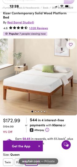 solid wood queen bed frame never unboxed