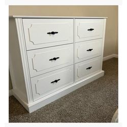 6 Drawer Dresser for Bedroom, Modern Wood Large Storage Drawer Chest Cabinet Living Room, New in Box 