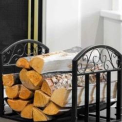  New Wrought Iron Firewood Holder 