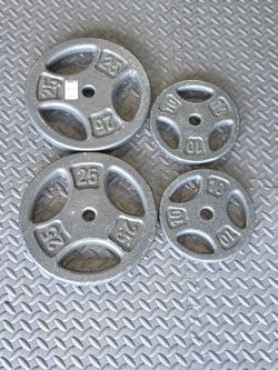 Cast Iron Weight Plates 25lb and 10lb Set