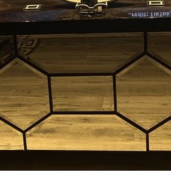 Mirrored Entertainment Stand