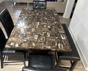 Dinning Set With Matching Bar Stools