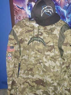 Chargers tribute to service. Hoodie xl