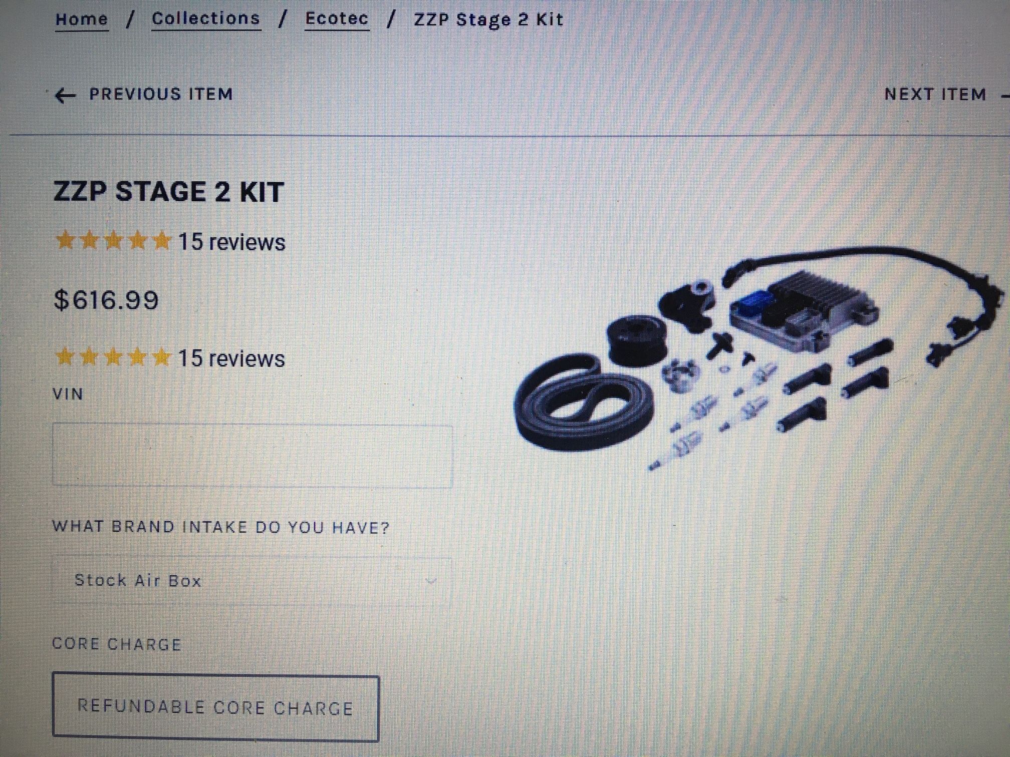 Stage 3 Zzp Performance Cobalt SS LSupercharged Lsj 2005-2007 Kit Pulley Belt Injectors Harness Injen Intake Plugs