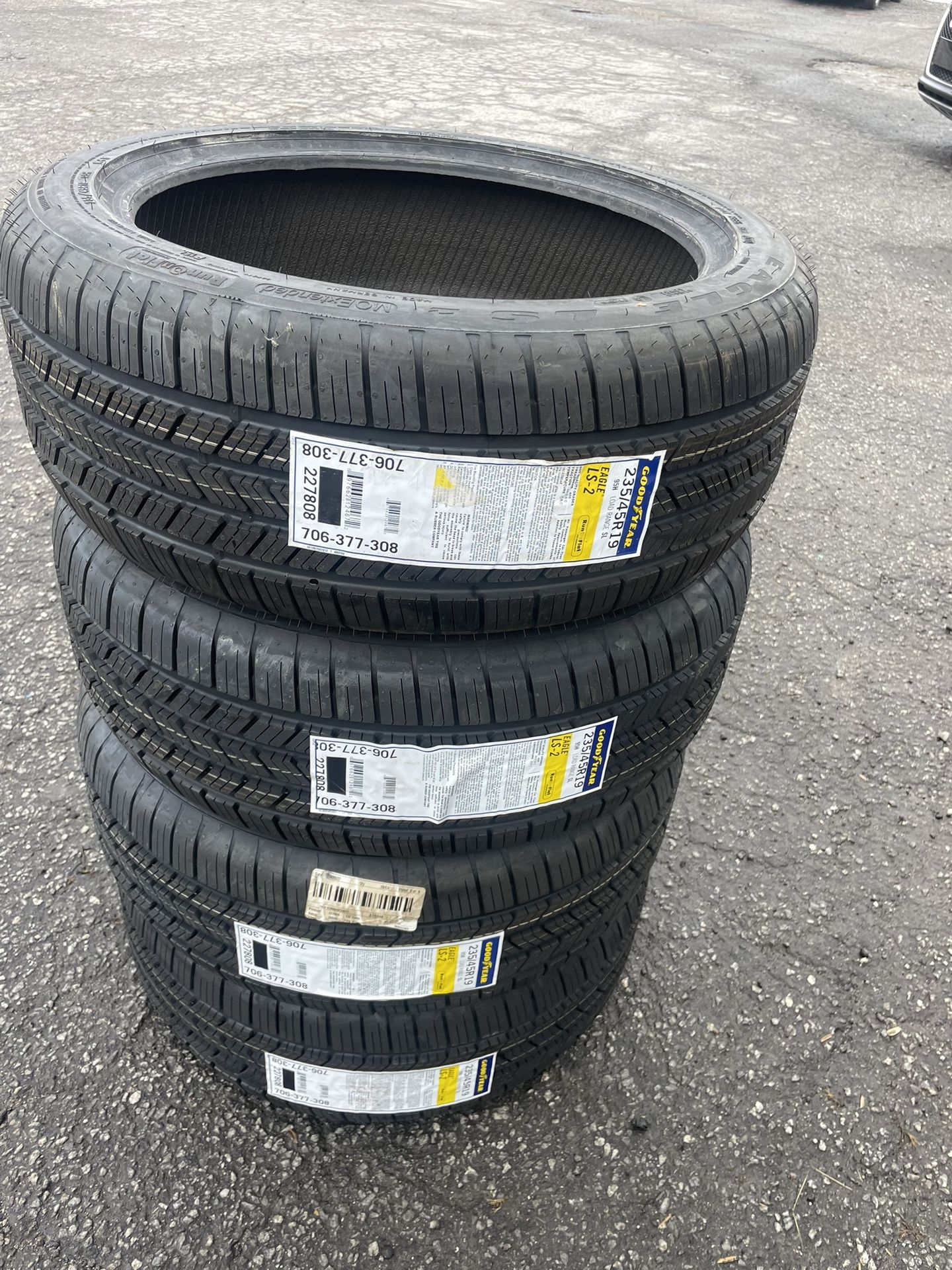 new tires235/45/19 Goodyear eagle $338 each tire if you need installation and Ballance will be extra $25 each tire
