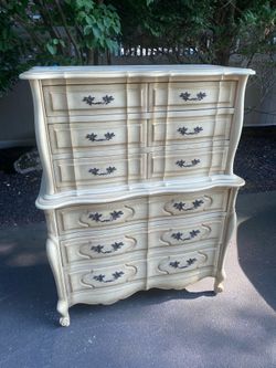 Dauphine Vintage French Provincial Tall 6 Draw Dresser