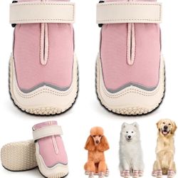 Hcpet Dog Boots for Large Dogs, Dog Shoes for Hot Pavement Winter Snow, Paw Protector Dog Booties Designed for Comfort and Breathability, Outdoor Boot