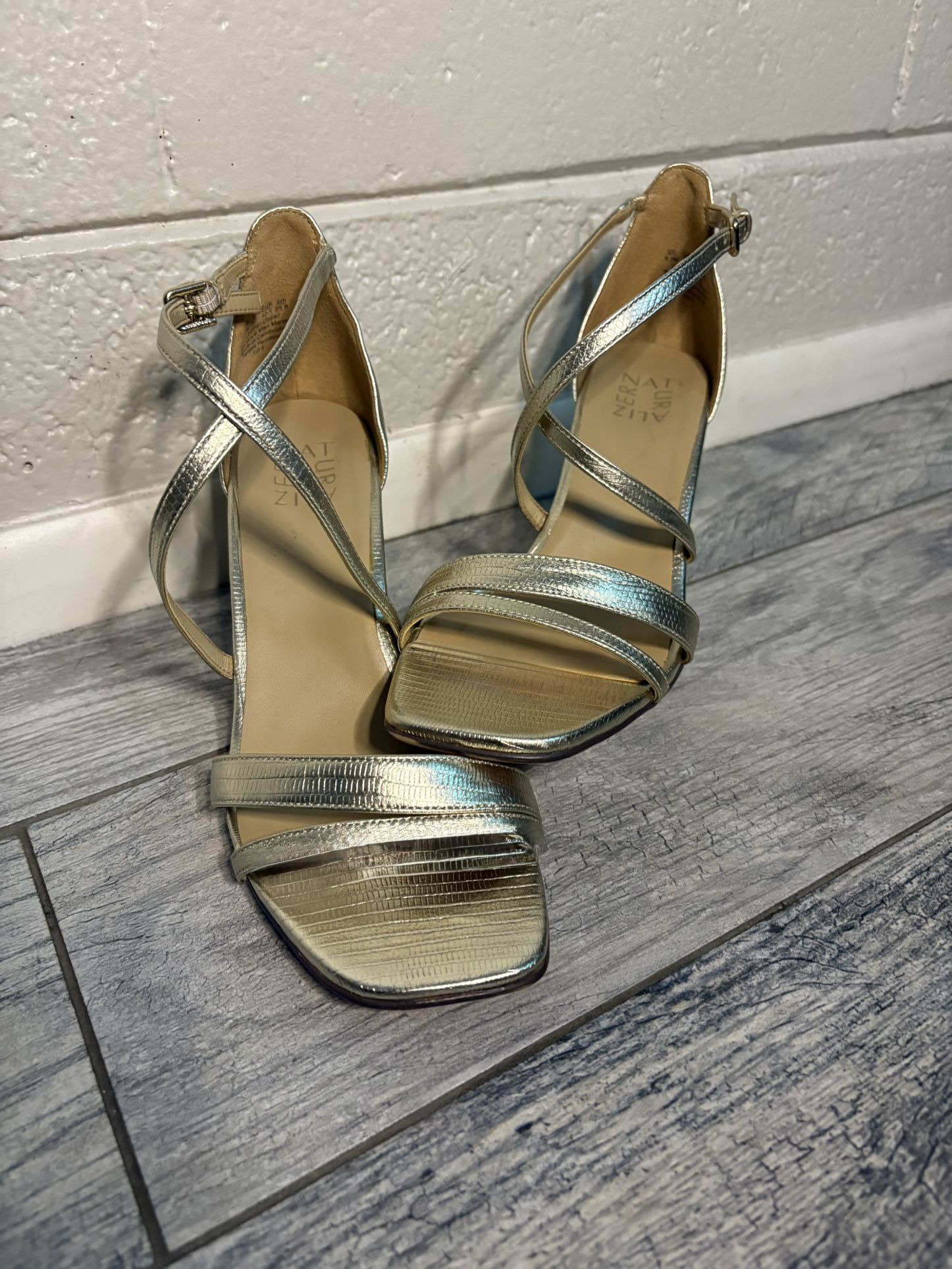 Golden Strap High Heels