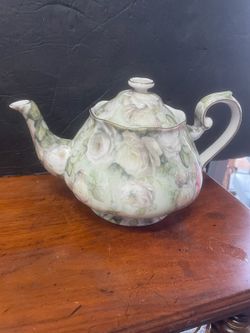 Vintage floral flower teapot