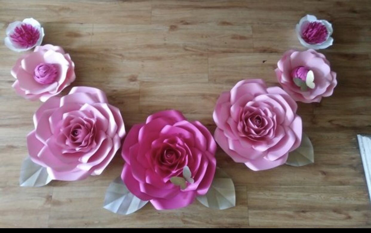 Paper Flowers (Flores de Papel)Baby Shower Decoration,Wedding Decoration)