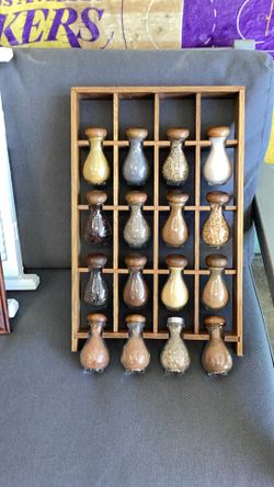 Vintage Spice Rack 16 Bottles 