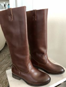 Tall Brown Leather Knee High Boots - New!
