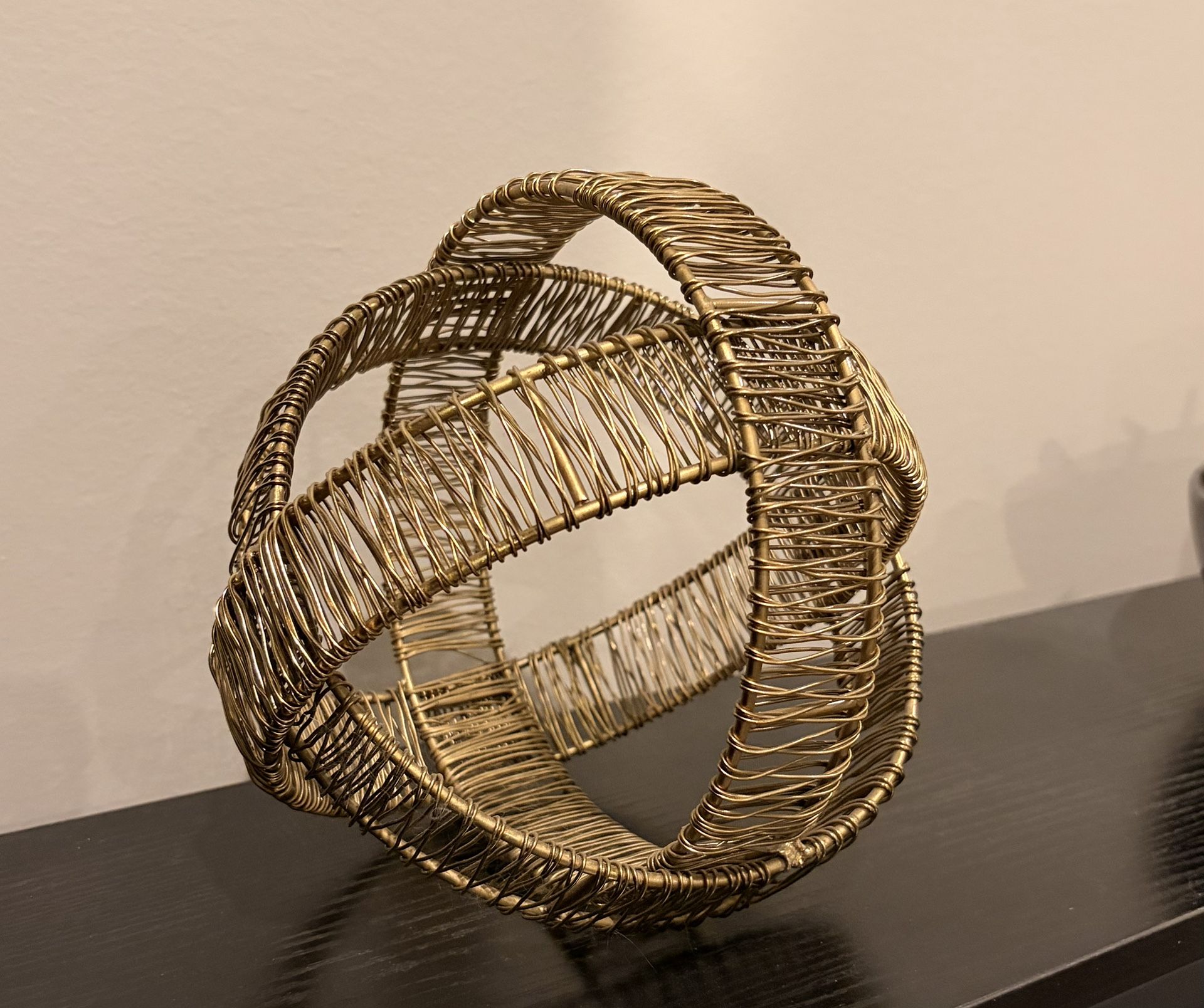 Striking Gold Decorative Sphere 8”