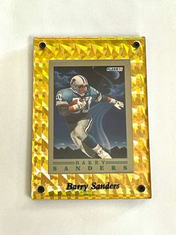Great condition sealed in case Fleer-91 Detroit, Detroit Lions Barry Sanders trading card