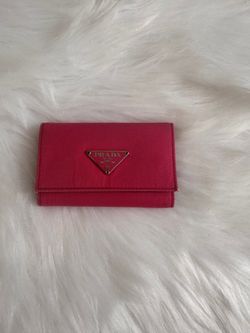 Preloved Prada Tessuto Nylon and Saffiano leather Key Case/wallet