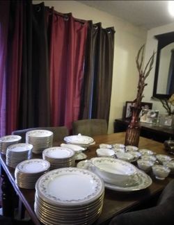 Large Fine China Dinnerware Set