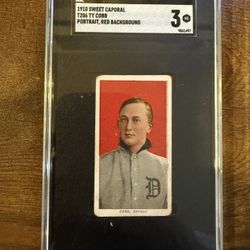 1909 T206 Ty Cobb Red Portrait SGC 3 
