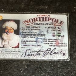 Santa Clause Drivers License