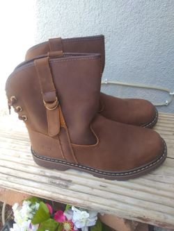 Z-SUO....BROWN LEATHER BOOTS
