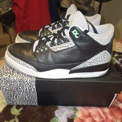 Jordan 3 Retro Green Glow Size 10M