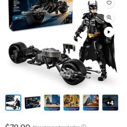 Lego batman construction figure and the bat-pod bike #76273