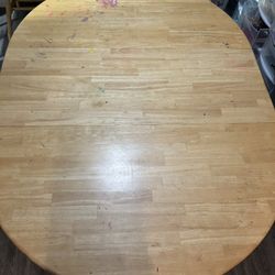 wood kitchen table