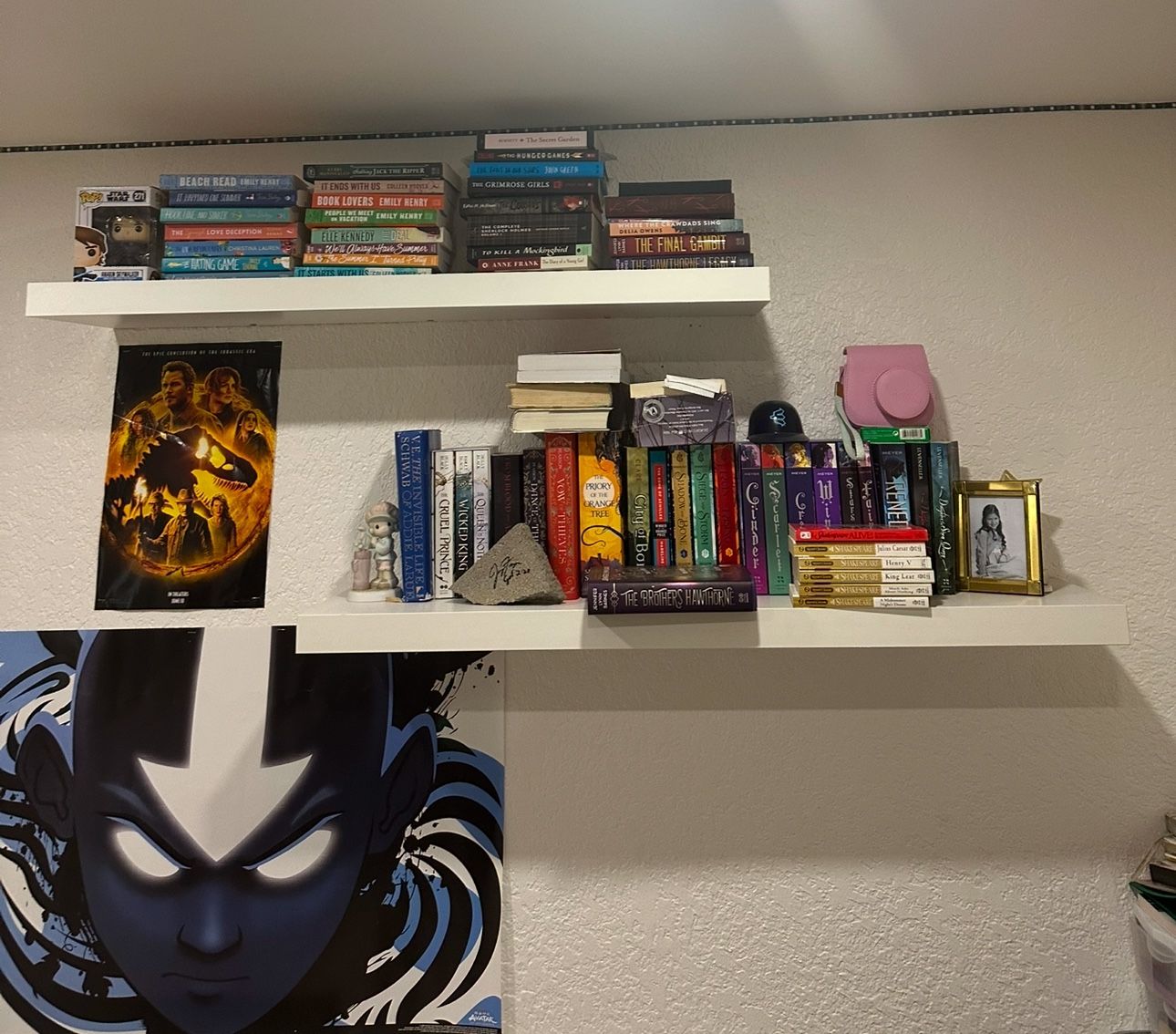 Hanging bookshelves