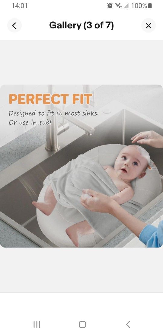 Baby Inflateable Bather With Removable  Swaddle Wings