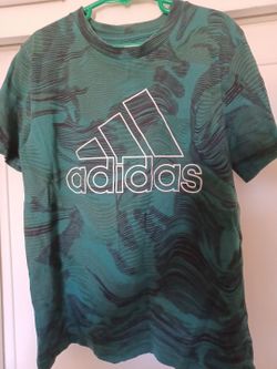 Boys Green Adidas Shirt
