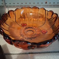 Amber Glass Bowl