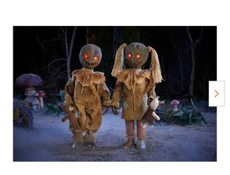 Home Depot Halloween Burlap Twins