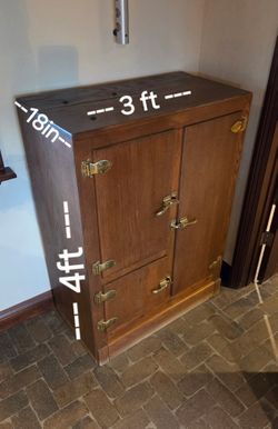 1900 Oak Ice Box Fridge