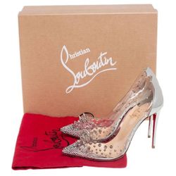 Christian Louboutin- Grotika PVC Spike & Crystal Pumps