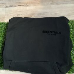 Black Essential Fear Of God Hoodie 