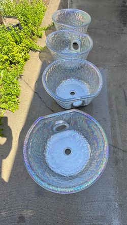 Glass  pedicure Bowl Replacement for spa chair