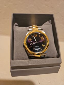 Guess Two-Tone Watch with Day-Date