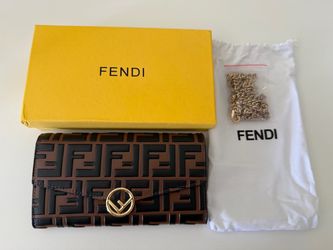 Brown and black Wallet with Chain