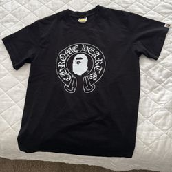 Bape X Chrome Hearts Black Tee Real Used In Excellent Condition Size S