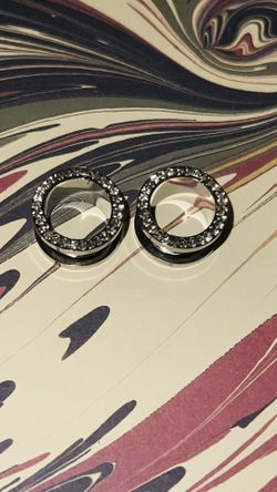 Surgical Steel Plugs With Diamonds. Implant Grade 